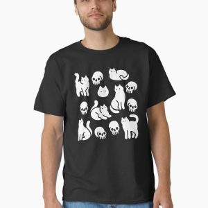 Cats and Skulls Pattern Classic T-Shirt